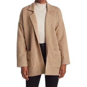 Nordstrom Thread & Supply Sweater Coat Open Front Cardigan Camel Tan